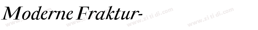Moderne Fraktur字体转换